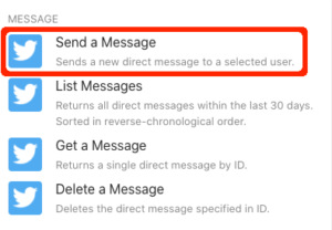 integromat: send a message add module