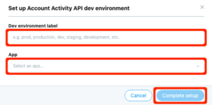 twitter: set up account activity api dev environment