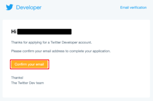 twitter: verify your twitter developer account